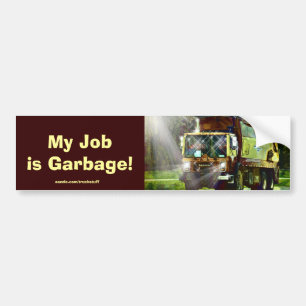 Afval Vuilniswagen chauffeurs Grappige Bumperstick Bumpersticker