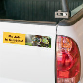 Afvalafval vrachtwagenchauffeurs Grappige Bumperst Bumpersticker (Op Truck)