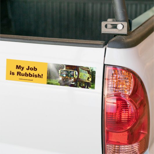 Afvalafval vrachtwagenchauffeurs Grappige Bumperst Bumpersticker (Op Truck)