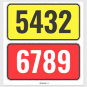 Afvalbak voor recycling - Aangepast straatnummer a Sticker (Vel)