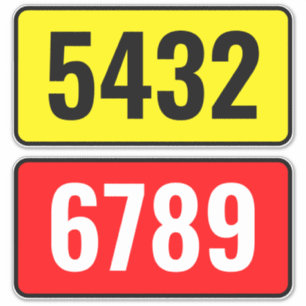 Afvalbak voor recycling - Aangepast straatnummer a Sticker