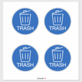 Afvalbakken binnen & buiten sticker