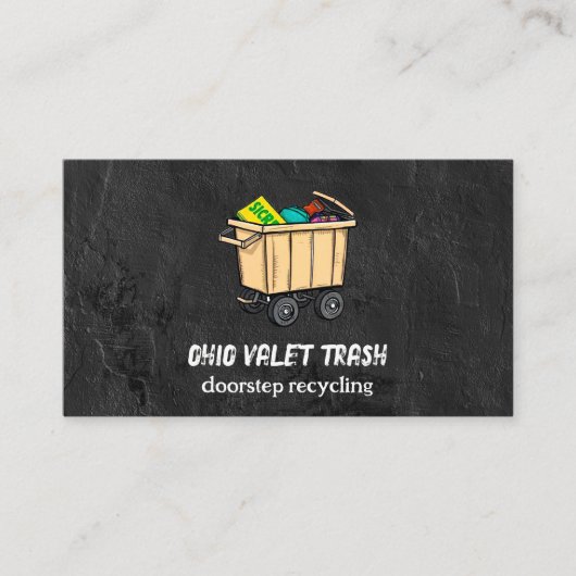 afvalbediende visitekaartje (Voorkant)