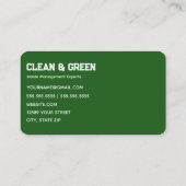 Afvalbeheer en recycling visitekaartje (Achterkant)