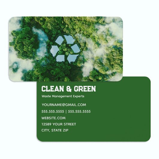 Afvalbeheer en recycling visitekaartje