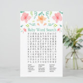 Afvalbloemen Baby shower Word Search Game (Staand voorkant)