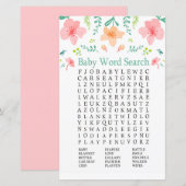 Afvalbloemen Baby shower Word Search Game (Voorkant / Achterkant)