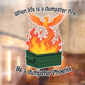 Afvalcontainer Phoenix venster sticker (Vel 2)