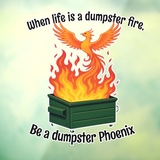 Afvalcontainer Phoenix venster sticker (Vel 3)