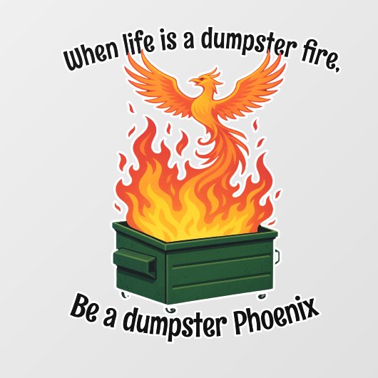 Afvalcontainer Phoenix venster sticker (Vel)