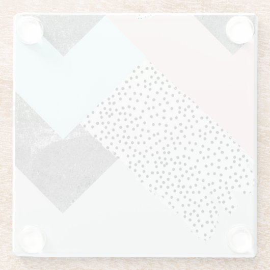 Afvalgeworpen ontwerp voor gebotte betontrommel glazen onderzetter (Achterkant)