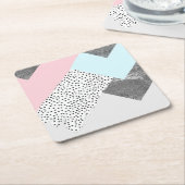 Afvalgeworpen ontwerp voor gebotte betontrommel kartonnen onderzetters (Schuin)