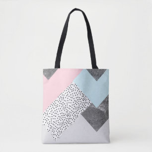 Afvalgeworpen ontwerp voor gebotte betontrommel tote bag