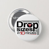 Afvalgrootte in 10 minuten ronde button 5,7 cm (Voorkant /achterkant)