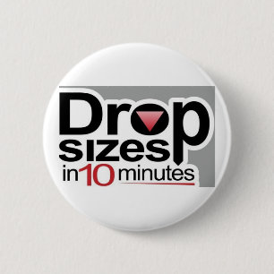 Afvalgrootte in 10 minuten ronde button 5,7 cm