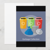 Afvalinzameling Afvalbeheer Recycling Kaart (Voorkant / Achterkant)