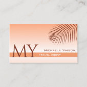 Afvalkoraalgradiënt Palmleder Monogram Visitekaartje (Voorkant)