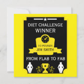 Afvallen gefeliciteerd kaart (Voorkant)