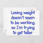 Afvallen lijkt niet te werken briefkaart (Voorkant / Achterkant)