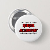 afvallige archeoloog ronde button 5,7 cm (Voorkant /achterkant)