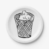 Afvalmandje Papieren Bordje (Voorkant)