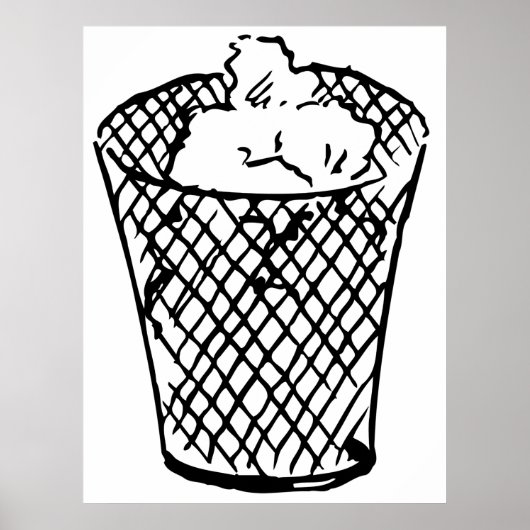 Afvalmandje Poster (Voorkant)