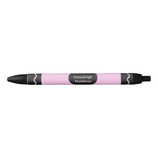 Afvalmonogram roze kleurkrayon zwarte inkt pen (Voorkant)