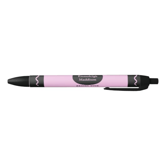 Afvalmonogram roze kleurkrayon zwarte inkt pen (Bodem)