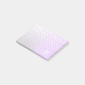 Afvalmonogram van het paarse en grijze tweetonige post-it® notes (Schuin)
