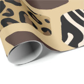 Afvalpapier op basis van Afrikaanse stijldieren "S Cadeaupapier (Rol Hoek)