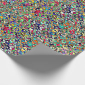 AFVALpapier voor PSYCHEDELIC Cadeaupapier (Hoek)