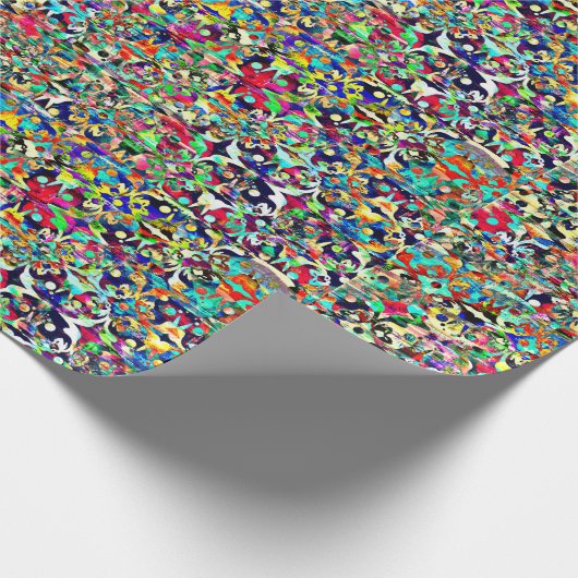 AFVALpapier voor PSYCHEDELIC Cadeaupapier (Hoek)