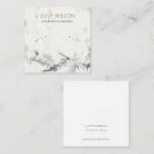 Afvalscherm met handgemaakte papiertextuur vierkante visitekaartje (Voorkant / Achterkant)