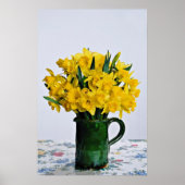 Afvalstoffen in groene vasbloemen poster (Voorkant)