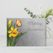 Afvalstoffen op een gedecorbeerde zilveruitnodigin kaart (Staand voorkant)