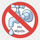 Afvalstoffen stoppen ronde sticker (Voorkant)