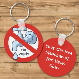 Afvalstoffen stoppen sleutelhanger