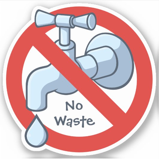 Afvalstoffen stoppen sticker (Voorkant)