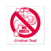 Afvalstoffen stoppen  zelfinktende stempel (Design)