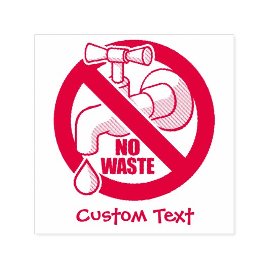 Afvalstoffen stoppen zelfinktende stempel (Design)