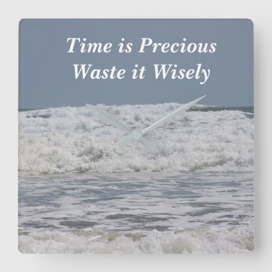Afvaltijd Wisely Clock Vierkante Klok (Voorkant)