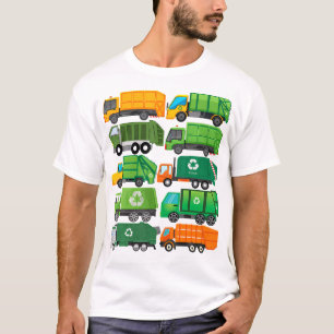Afvalverwijdering afval van vuilniswagens t-shirt