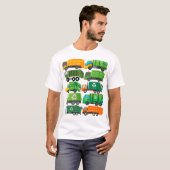 Afvalverwijdering afval van vuilniswagens t-shirt (Voorkant volledig)