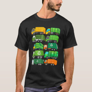 Afvalverwijdering afval van vuilniswagens t-shirt