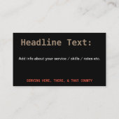  afvalverwijdering bij afvaltransport visitekaartje (Achterkant)