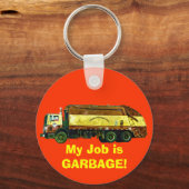 AFVALVERWIJDERING VUILNISWAGEN Funny Art Sleutelha Sleutelhanger (Voorkant)