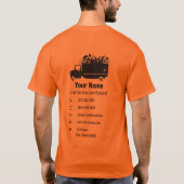  afvalverwijderingsbedrijf geel t-shirt (Achterkant)