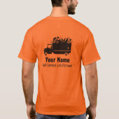  afvalverwijderingsbedrijf geel t-shirt (Achterkant)