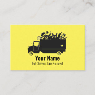  afvalverwijderingsbedrijf geel visitekaartje