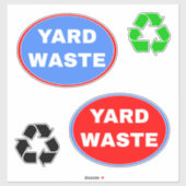 Afvalverwijderingsteken - Recycling (Bin & Bag) Sticker (Vel)